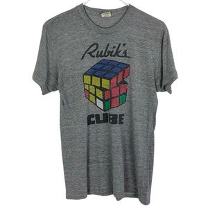 Homage Rubiks Cube Tee Mens Medium Small Unisex Retro Single Stitch Made In USA
